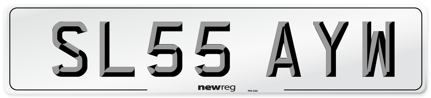 SL55 AYW Number Plate from New Reg